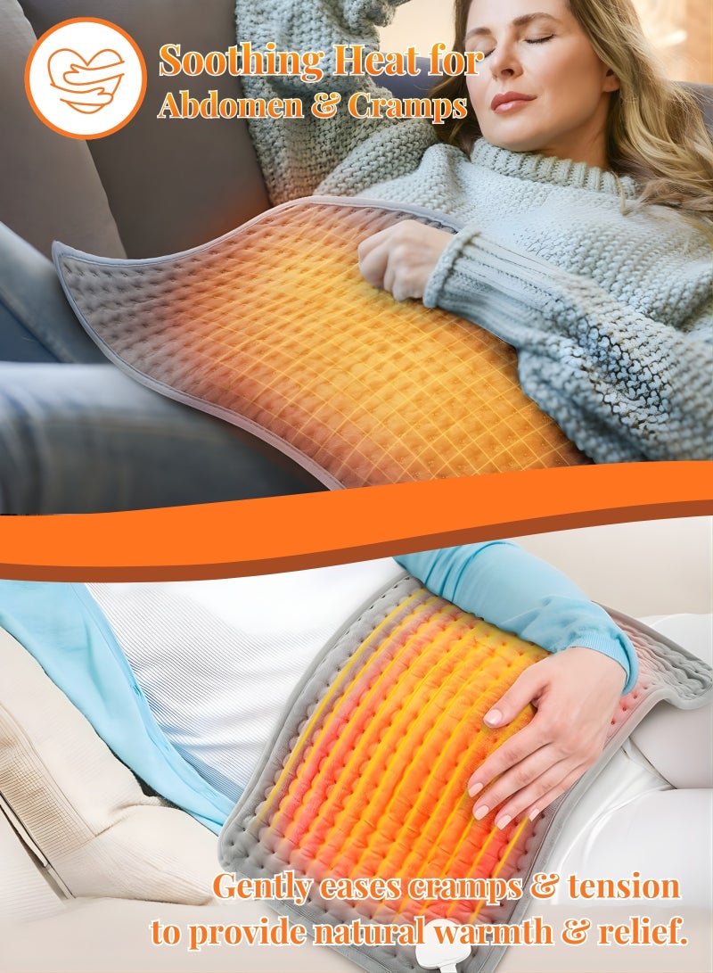 MODANOIR Heating Pad for Period Pain Relief & Back Pain Premium Hot Compress Heat Pad with 4 Auto Shut off Timers & 9 Heat Settings, Washable Warm Compress Heating Pads for Periods, Legs, Waist & Abdomen - Image 4